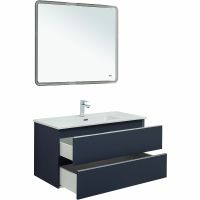 Тумба под раковину Aquanet Вега 100 подвесная Маренго арт-329587 — фото 15, Тумбы под раковину