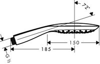Ручной душ Hansgrohe Raindance Select Е Хром Белый арт-26550400 — фото 3, Лейки для душа