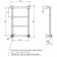 Электрический полотенцесушитель Migliore Edera 79х49 R Золото арт-20294 — фото 2, Электрические полотенцесушители