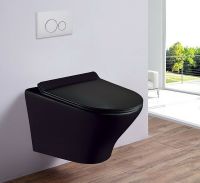 Унитаз Esbano Aster подвесной Черный матовый с сиденьем Микролифт арт-ESUPASTEBM — фото 2, Подвесные унитазы