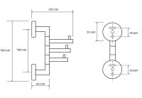 Тройной крючок Bemeta Omega поворотный Хром арт-104206072 — фото 3, Крючки для полотенец