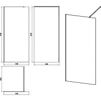 Душевая перегородка STWORKI Берген 100 MV-BE-100-CR-M профиль Хром глянцевый стекло матовое арт-583045 — фото 4, Душевые перегородки