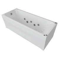 Акриловая ванна Aquatek Альфа 170x70 с гидромассажем с фронтальной панелью с каркасом (разборный) со слив-переливом (слева) арт-ALF170-0000007 — фото 2, Акриловые ванны