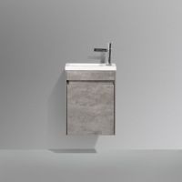 Тумба под раковину BelBagno Pietra Mini 40 подвесная Cemento арт-PIETRA MINI-400-1A-SO-SCM-L — фото 1, Тумбы под раковину