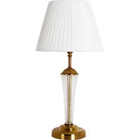 Настольная лампа Artelamp Gracie Белая Полированная медь Прозрачная арт-A7301LT-1PB — фото 1, Настольные лампы