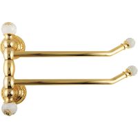 Полотенцедержатель Migliore Cristalia поворотный Золото с кристаллами Swarovski арт-16843 — фото 1, Полотенцедержатели