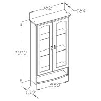 Подвесной шкаф Opadiris Риспекто 60 Слоновая кость арт-00-00006077 — фото 4, Шкафы для ванной