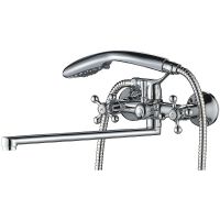 Смеситель для ванны WesnaArt Rassvet универсальный Хром арт-RAS02-320 — фото 1, Смеситель для ванны