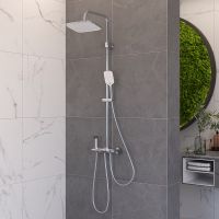 Душевая система Berges Pulsar с термостатом Хром арт-075011 — фото 10, Душевые стойки