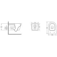 Унитаз Grossman подвесной Черный матовый с сиденьем Микролифт арт-GR-4457BMS — фото 8, Подвесные унитазы