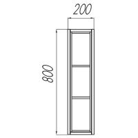 Подвесной шкаф Aquaton Брук 20 Дуб латте арт-1A200903BCDL0 — фото 3, Шкафы для ванной