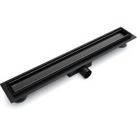 Душевой лоток Esbano Meta 60 M-TILE-60MB с Черной матовой решеткой / под плитку арт-ESTRMETTILE60MB — фото 1, Душевые лотки