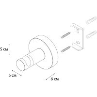 Крючок Fixsen Comfort Gold Золото-сатин арт-FX-87005 — фото 4, Крючки для полотенец