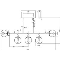 Подвесной светильник Maytoni Modern Erich Белый Никель арт-MOD221-PL-05-N — фото 5, Подвесные светильники