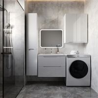 Тумба под раковину Style Line Марелла 70 Люкс Plus подвесная Белый глянец антискрейтч арт-СС-00002408 — фото 4, Тумбы под раковину