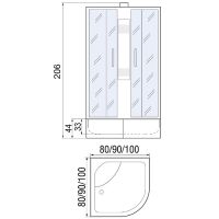 Душевая кабина River Nara 90x90 МТ Б/К с поддоном арт-10000002331 — фото 4, Душевые кабины