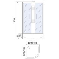 Товар: Душевая кабина River Nara Light 90х90 МТ Б/К с поддоном арт-10000003576 - фото 3 Душевая кабина River Nara Light 90х90 МТ Б/К с поддоном арт-10000003576 — фото 3, Душевые кабины