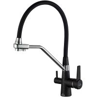 Товар: Смеситель для кухни ZorG Steel Hammer Черный матовый Хром арт-SH 903-6 BLACK CR - фото 1 Смеситель для кухни ZorG Steel Hammer Черный матовый Хром арт-SH 903-6 BLACK CR — фото 1, Смесители для кухни