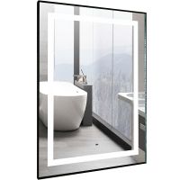 Зеркало Silver Mirrors Саурон 60 с подсветкой Черное с сенсорным выключателем и диммером арт-LED-00002510 — фото 1, Зеркала в ванную комнату