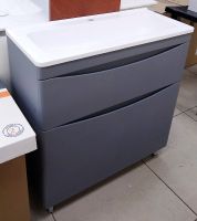 Тумба под раковину Style Line Бергамо мини 90 Люкс Plus Серая антискрейч арт-СС-00002362 — фото 6, Тумбы под раковину