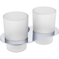 Стакан для зубных щеток Raglo двойной Хром арт-R300.08 — фото 1, Стаканы для зубных щеток