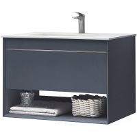 Тумба с раковиной Orans BC-1125 80 подвесная Dark grey арт-1125800 — фото 2, Тумбы с раковиной