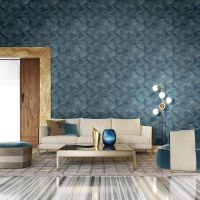 Обои Zambaiti Parati Trussardi V Винил на флизелине (0,7*10) Синий, Геометрия арт-21850 — фото 2, Обои для стен