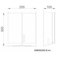 Диспенсер для бумажных полотенец Nofer Матовая нержавеющая сталь арт-04046.S — фото 4, Диспенсеры бумажных полотенец