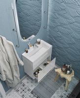 Тумба с раковиной Marka One Bumble 50П подвесная Белая арт-У88748 — фото 3, Тумбы с раковиной