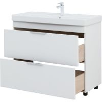 Тумба под раковину Aquanet Ирис new 100 Белый глянец арт-339257 — фото 7, Тумбы под раковину