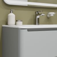 Тумба с раковиной Iddis Edifice 80 подвесная Светло-серая арт-EDI80L0i95K — фото 8, Тумбы с раковиной