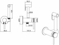 Гигиенический душ со смесителем Allen Brau Priority Никель брашированный арт-5.31A29-BN — фото 6, Гигиенические души