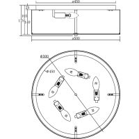 Потолочный светильник Maytoni Modern Ripple Хром арт-MOD096CL-05CH — фото 6, Накладные светильники
