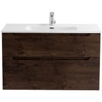Тумба под раковину BelBagno Etna-H60 90 подвесная Rovere Moro арт-ETNA-H60-900-2C-SO-RW-P — фото 1, Тумбы под раковину