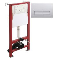 Инсталляция Agger для унитаза с клавишей смыва Хром глянцевый арт-ACC500+APB0200 — фото 1, Инсталляции для унитазов