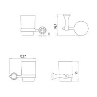 Стакан для зубных щеток Lemark Standard Хром арт-LM2136C — фото 2, Стаканы для зубных щеток