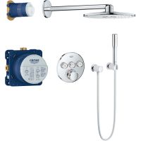Душевая система Grohe Rainshower SmartActive с термостатом Хром арт-34705000 — фото 1, Встраиваемые душевые комплекты