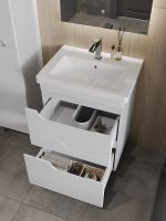 Тумба с раковиной Orange Topline-Milano 60 Белый глянец арт-TM60-02+RA — фото 3, Тумбы с раковиной