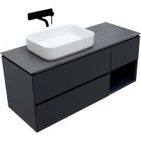 Тумба под раковину Allen Brau Infinity 120 L подвесная Антрацит матовый арт-1.21005.AM — фото 13, Тумбы под раковину