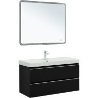 Тумба под раковину Aquanet Вега 100 подвесная Черная арт-329593 — фото 14, Тумбы под раковину