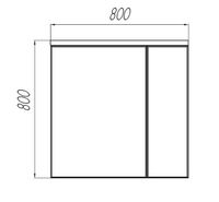 Зеркальный шкаф Aquaton Брук 80 с подсветкой Белый арт-1A200602BC010 — фото 10, Зеркальные шкафы в ванную