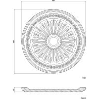 Товар: Розетка потолочная Европласт 887x62x887 мм арт-1.56.036 - фото 3 Розетка потолочная Европласт 887x62x887 мм арт-1.56.036 — фото 3, Розетки потолочные