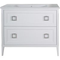 Товар: Комплект мебели для ванной ASB-Woodline Рома 100Н Белый арт-10851+27383+12220 - фото 2 Комплект мебели для ванной ASB-Woodline Рома 100Н Белый арт-10851+27383+12220 — фото 2, Комплекты мебели для ванной