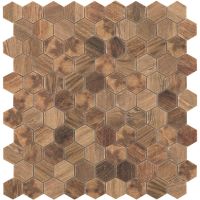 Стеклянная мозаика Vidrepur Hex Woods № 4700 30,7х31,7 см арт-С0002694 — фото 1, Мозаика