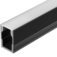 Профиль алюминиевый Arlight Mini накладной для контурной подсветки Черный арт-037106 — фото 1, Профили для светодиодных лент