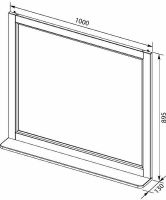 Зеркало Aquanet Бостон М 100 Белое арт-209674 — фото 9, Зеркала в ванную комнату