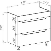 Товар: Тумба под раковину Bellezza Грейс 90 Скала серая арт-4630815110487 - фото 2 Тумба под раковину Bellezza Грейс 90 Скала серая арт-4630815110487 — фото 2, Тумбы под раковину