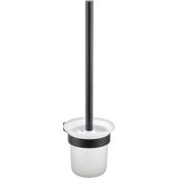 Ершик для унитаза Milacio Ultra / черный матовый / настенный монтаж / нержавеющая сталь и стекло арт-MCU.964.MB — фото 1, Ершики для унитаза