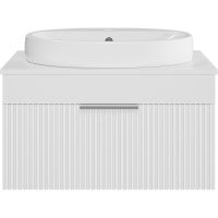 Тумба с раковиной Brevita Enfida 70 подвесная Белая матовая арт-УТ000014764 — фото 2, Тумбы с раковиной