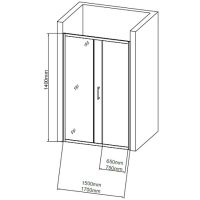 Шторка на ванну Grossman Хром арт-GR-170/2 — фото 3, Шторки для ванной раздвижные
